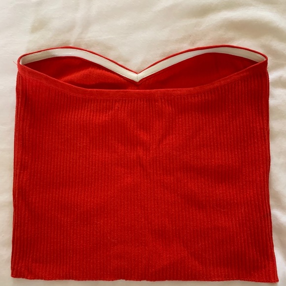 URBAN OUTFITTERS Red Tube Top Ribbed - Picture 3 of 5